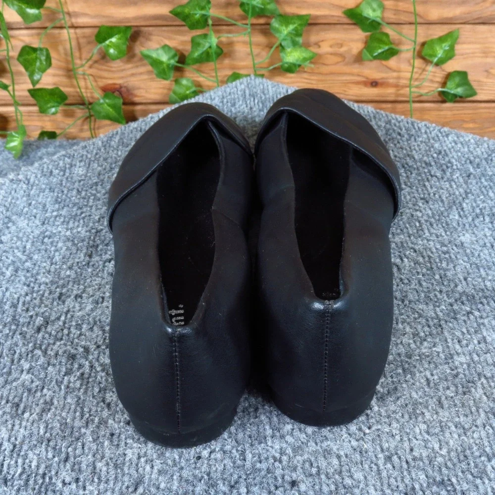 White Mountain Perula Women Flat Sz 8.5 Professional Office Wear Black Synthetic